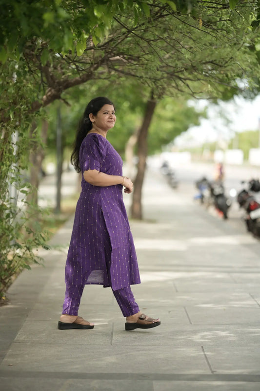 Varnam purple co-ord set