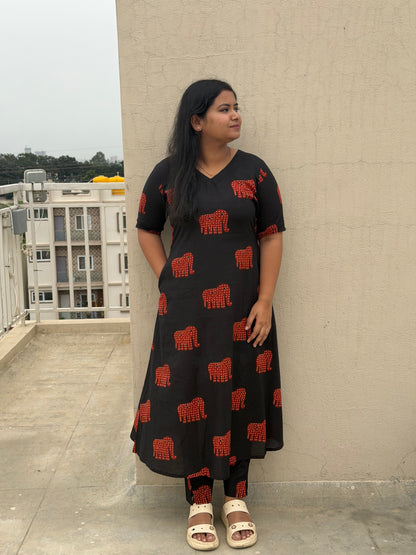 Yazhini - Black Co-ord Set