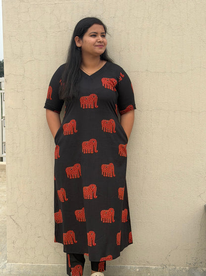 Yazhini - Black Co-ord Set