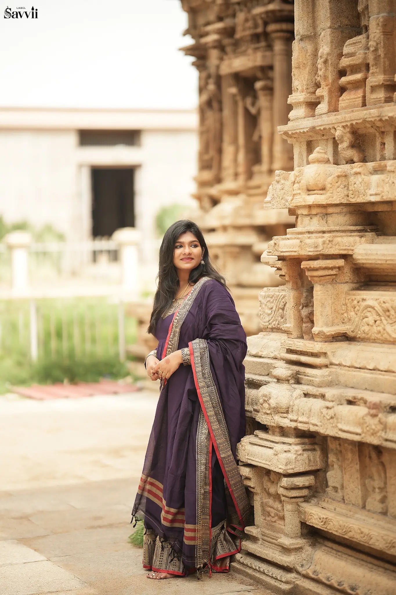Meenakshi Varnam Violet Anarkali