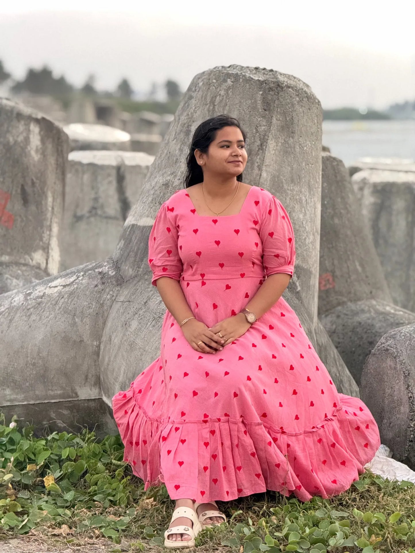 Blush Heartflare Maxi