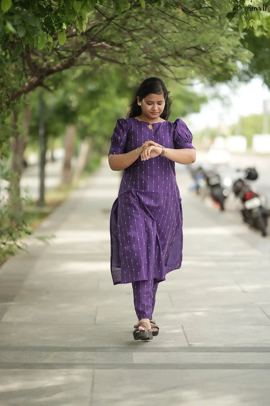 Varnam purple co-ord set