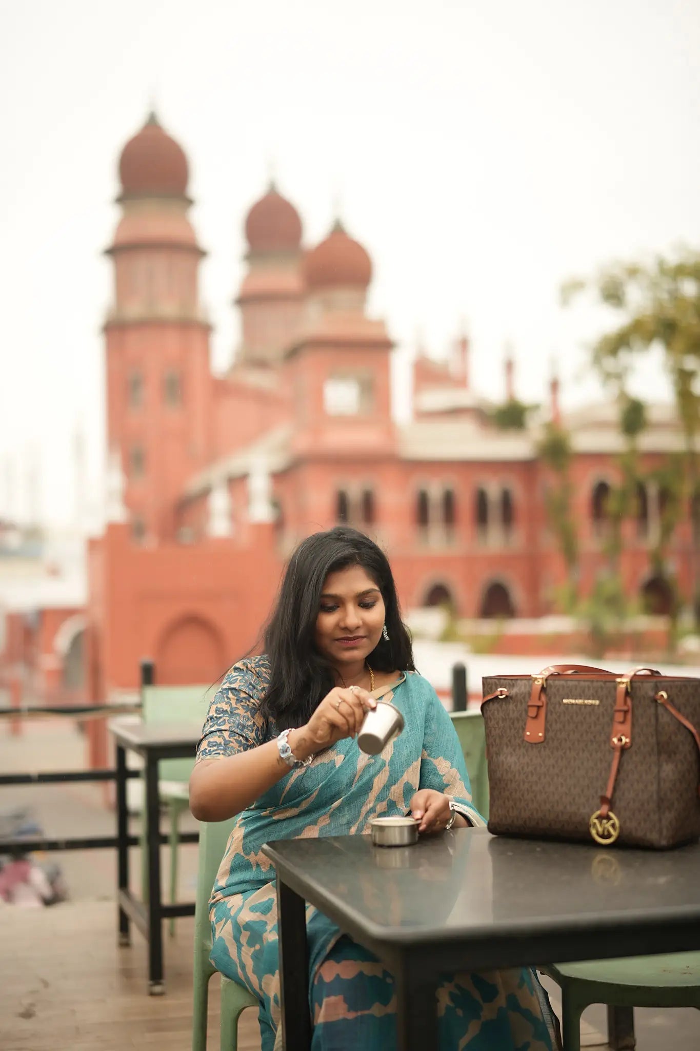 Aruvi Blue LinenJute Cotton