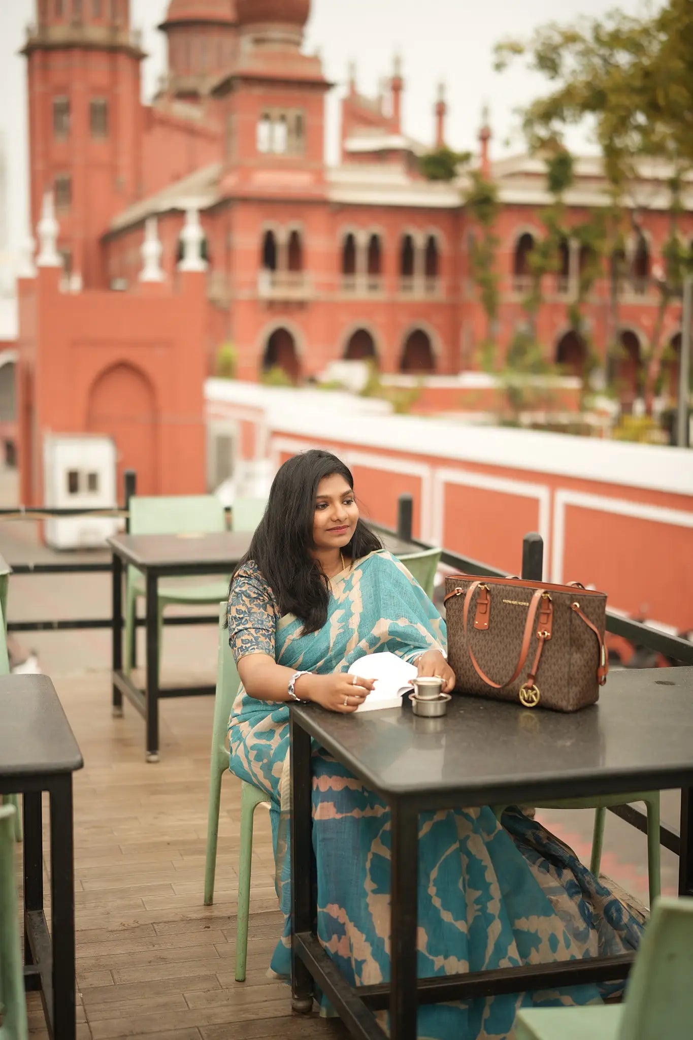 Aruvi Blue LinenJute Cotton