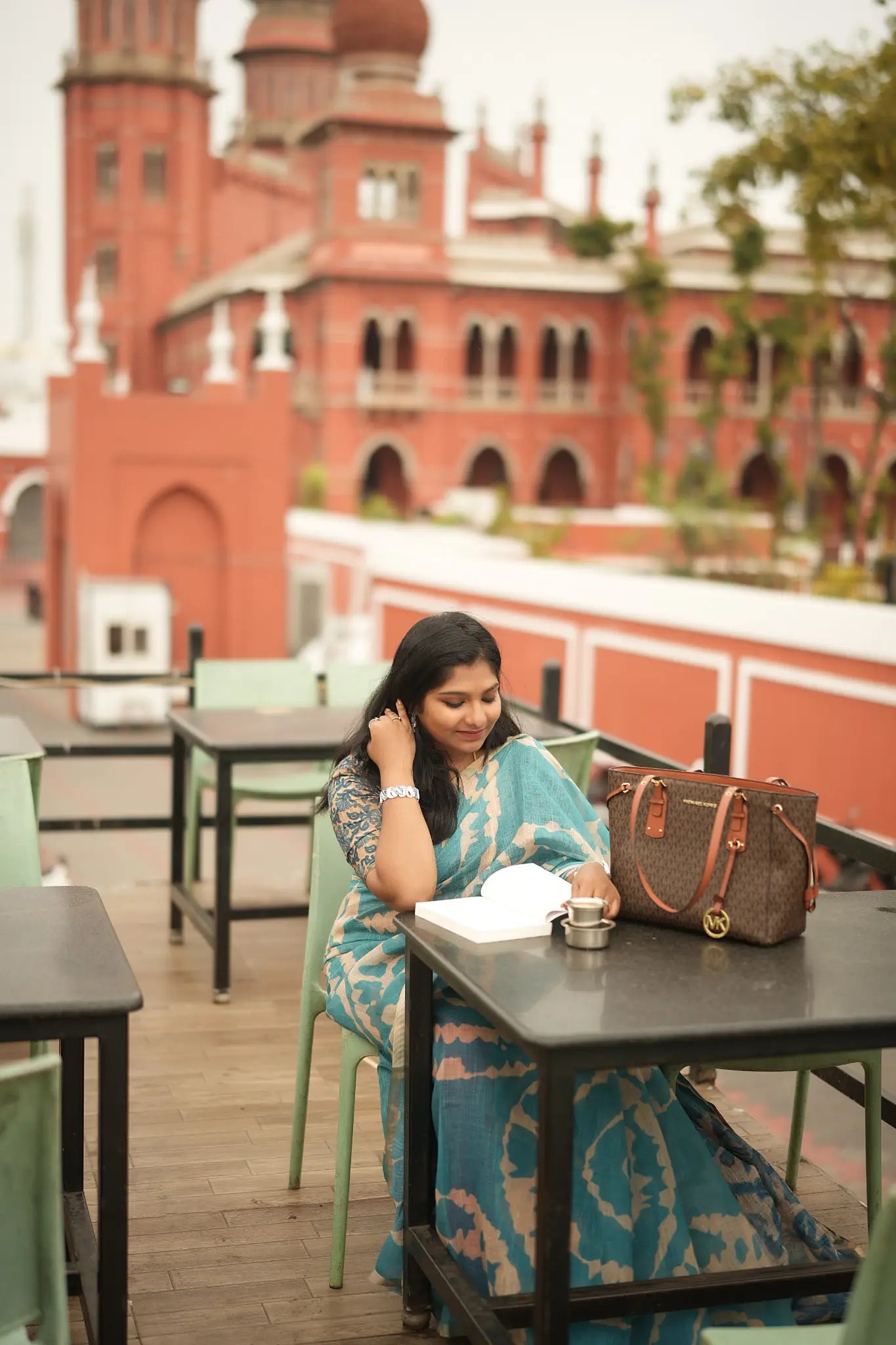 Aruvi Blue LinenJute Cotton