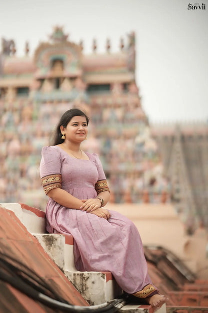 Malarvizhi Mauve Dusty rose Anarkali