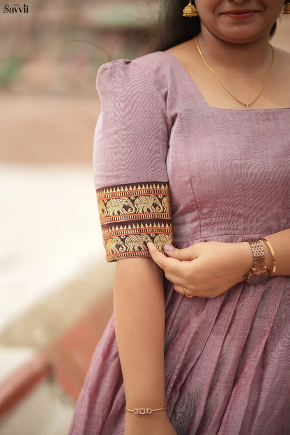 Malarvizhi Mauve Dusty rose Anarkali