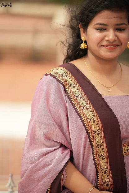 Malarvizhi Mauve Dusty rose Anarkali